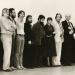 The international jury of Germany's Oberhausen Film Festival had been introduced on stage on the opening night in April 1980 (with Farouq 4th from right) Photo Credit Marianne Bell